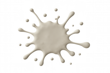 Milky liquid dynamic splash spreading, forming fluid abstract shape against transparent surface, highlighting dairy beverage motion