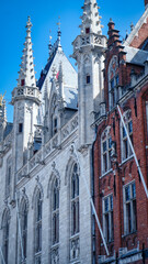 City Hall on Burg Square in Bruges, Belgium