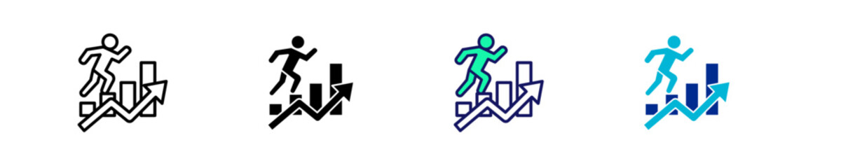 Scaling Ladder  Icon Set Multiple Style Collection