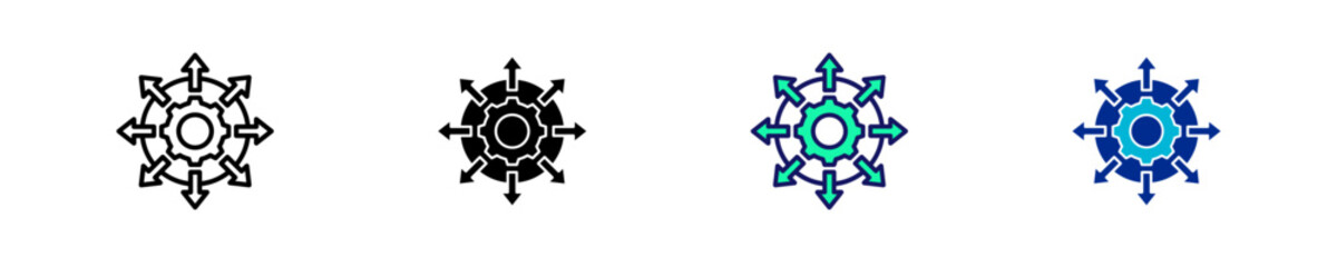 Expansion Arrows  Icon Set Multiple Style Collection