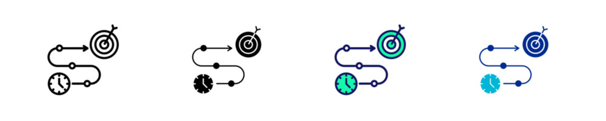 Success Timeline  Icon Set Multiple Style Collection