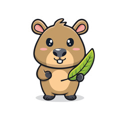 A cheerful brown teddy bear cartoon character illustration of a cute puppy