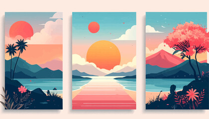 Event invitation card vector, minimal style