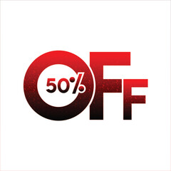 50 percent off. Offer text style art Special offer and discount logo png