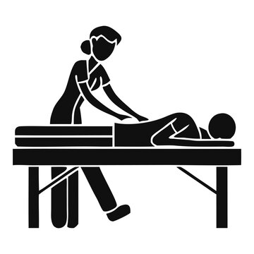 Massage therapy icon vector
