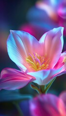 Flower with Beautiful Colors Light, Spring Season, using generative ai