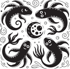 vector illustration of a fish