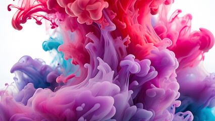 Obraz premium Vibrant Ink Swirls in Water Abstract