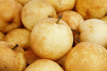 Fresh Golden Pears Piled Together - Lianzhou Crystal Tamling Variety