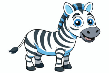 Vector of cartoon zebra illustration.