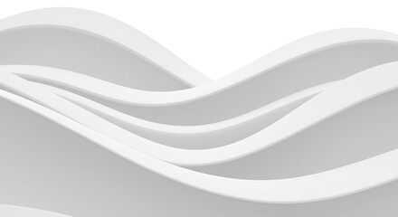 Obraz premium Abstract White Wavy Lines Forming Modern Geometric Pattern Background