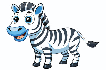Vector of cartoon zebra illustration.
