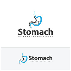 Obraz premium Stomach logo vector. Simple vector logo design for medical human health.