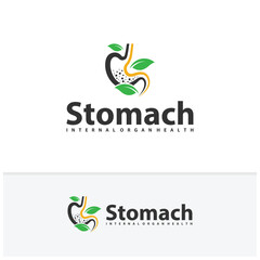 Nature Stomach logo vector. Simple vector logo design for medical human health.
