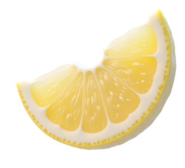 Vibrant yellow lemon slice offers refreshing and zesty burst of citrus flavor