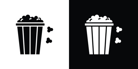 Popcorn icon flat design. Eps 10