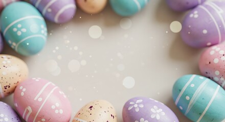 Obraz premium Easter eggs in pastel colors.