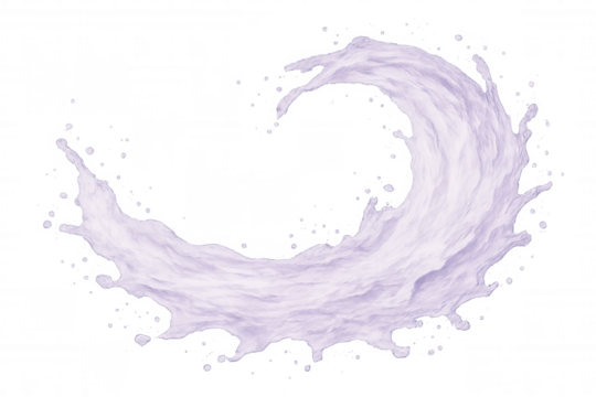 Creamy dairy product splashing, forming elegant curved arc, revealing liquid dynamics against clean transparent surface