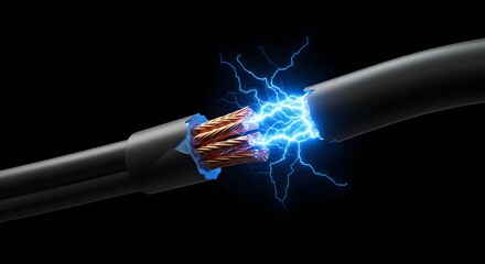 A bundle of colorful electrical cables. Technology and connectivity. Wires connecting the world in a complex network.