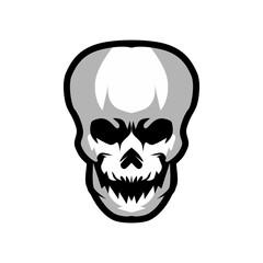 Cool skull logo. Skull vector illustration.	
