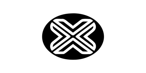 Illustration of abstract logo with geometric shapes isolated on transparent background