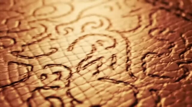 Embossed reptile texture with floral design