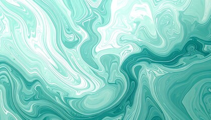 Abstract swirl pattern in teal and white