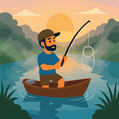 Sunrise Fishing on the Lake