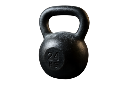24 KG Kettlebell Heavy Weight Isolated on Transparent Background - Powered by Adobe