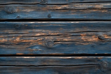 Fototapeta premium Old gray wood is showcased in a close-up image with a darkened vignette