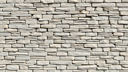 Obraz premium White Stone Wall Texture Seamless Background for Design Projects