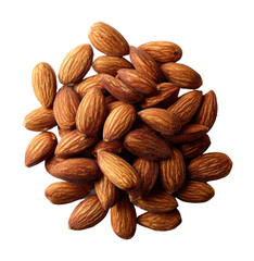 Fototapeta premium Harvesting fresh almonds nut farm food natural isolated on transparent background