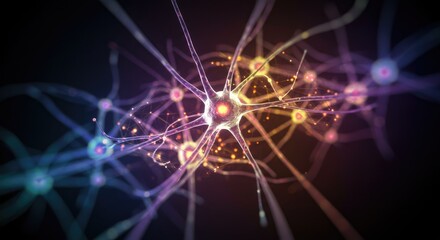 Nerve cells network illustration