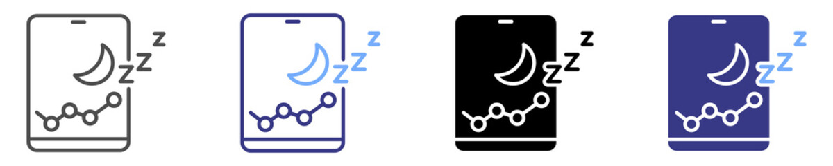 Sleep Tracker Icon Sheet Multiple Stye 