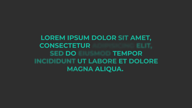 Defocus Text Animated In Randomize Words Order