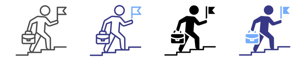 Career Goal Icon Sheet Multiple Stye 