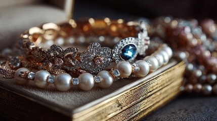 different elegant bijouterie