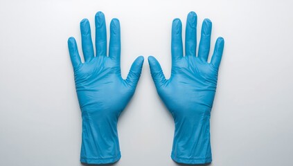 Symmetrical Azure Protection, Textured Clean Backdrop, Abstract Arrangement.