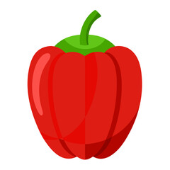 red pepper isolated on white