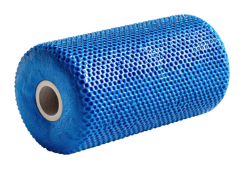 Foam roller exercise equipment home gym fitness tool isolated on transparent background