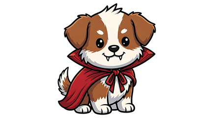 Fototapeta premium Puppy dressed as vampire with cape