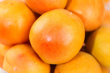 Fresh Ripe Apricots with Shallow Depth of Field - Healthy Organic Stone Fruit