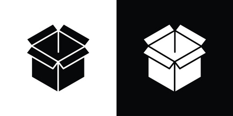 Open box icon flat design. Eps 10
