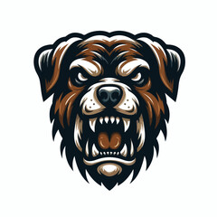 Vector image of angry dog ​​head