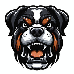 Vector image of angry dog ​​head