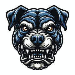 Vector image of angry dog ​​head