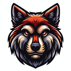 Vector image of angry dog ​​head