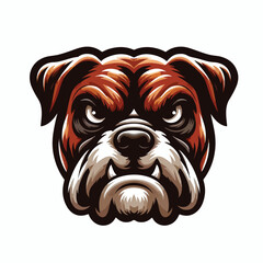 Vector image of angry dog ​​head