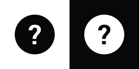 Interrogation icon flat design. Eps 10