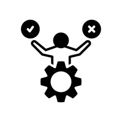 Decision Outcome glyph icon